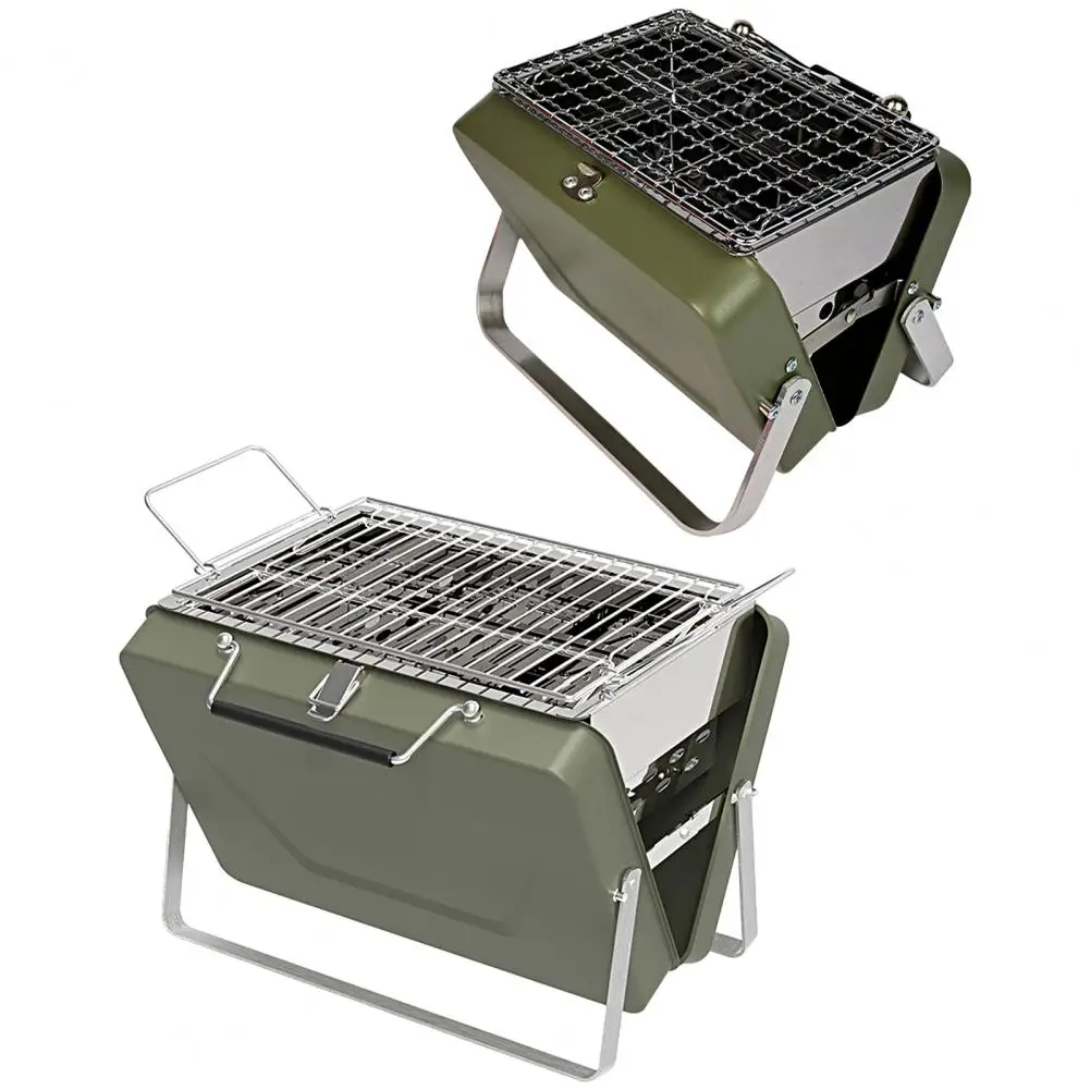 

Barbecue Roaster Foldable BBQ Charcoal Stove Grill with Handle Camping BBQ Charcoal Stove Picnic Tool BBQ Grill Cooking Supplies