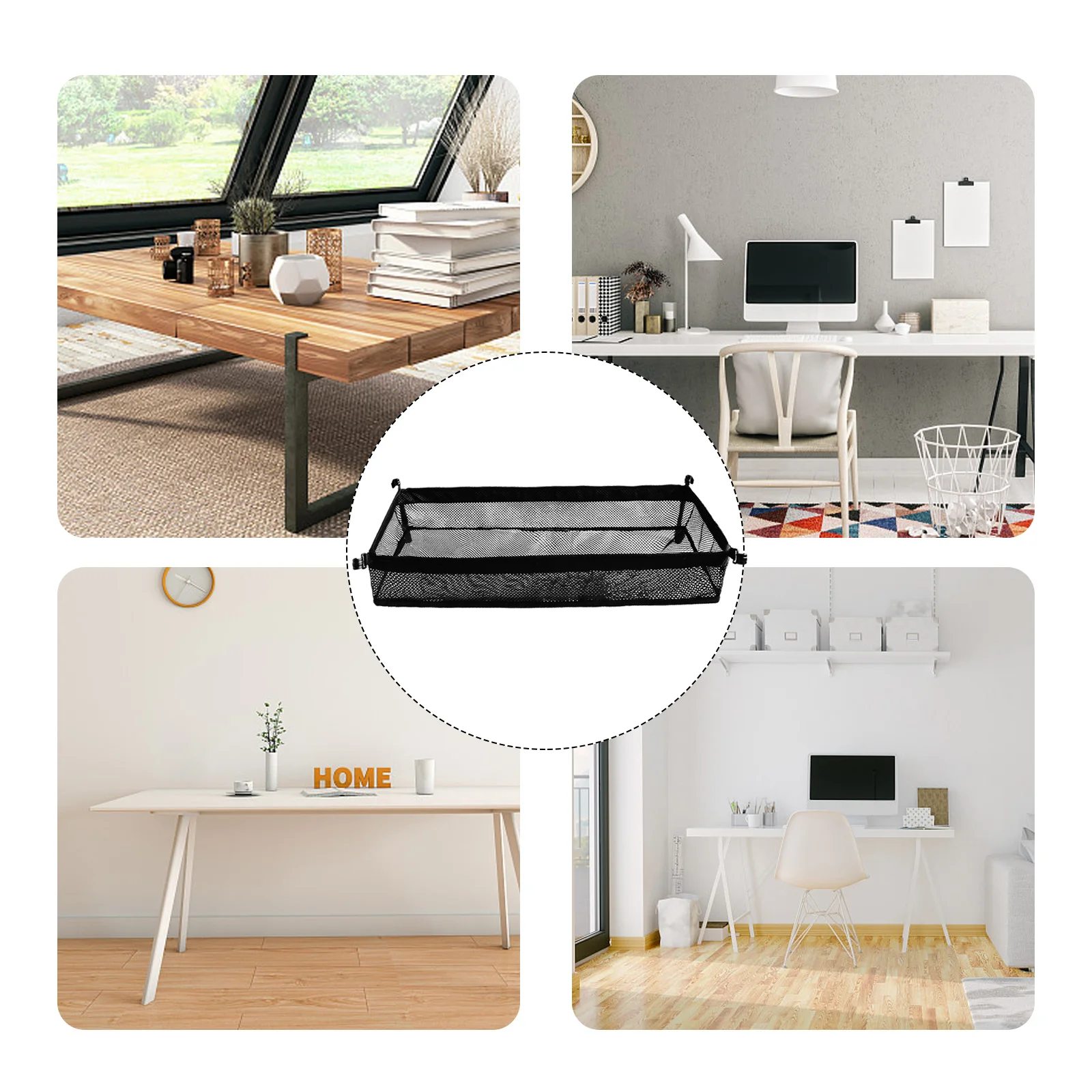 Outdoor Folding Net Bag Picnic Under Table Storage Hanging Pocket for