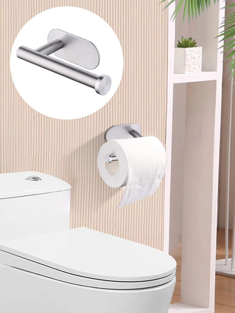 Porte-papier Hygiénique Adhésif Avec étagère Porte-rouleau De Papier