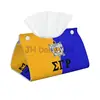Sigma Gamma Rho 1922 SGR Print Facial Tissue Box Cover Rectangular PU Leather Facial Tissue Box Holder for Car Home Office 1