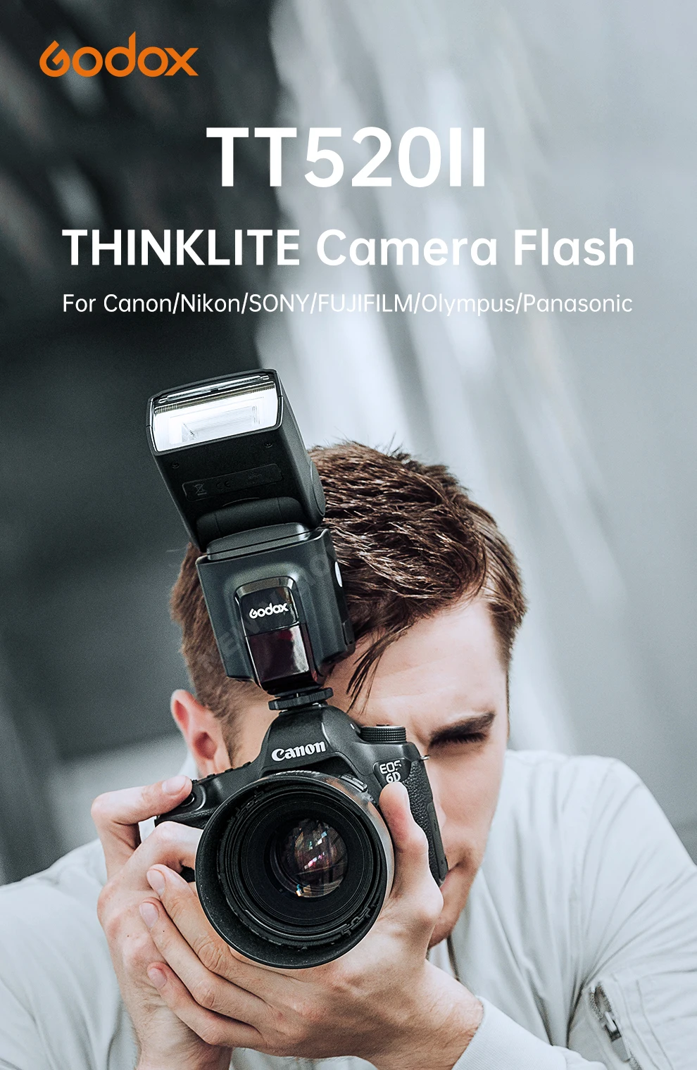 Godox TT520 II Flash TT520II with Build-in 433MHz Wireless Signal + Flash Trigge