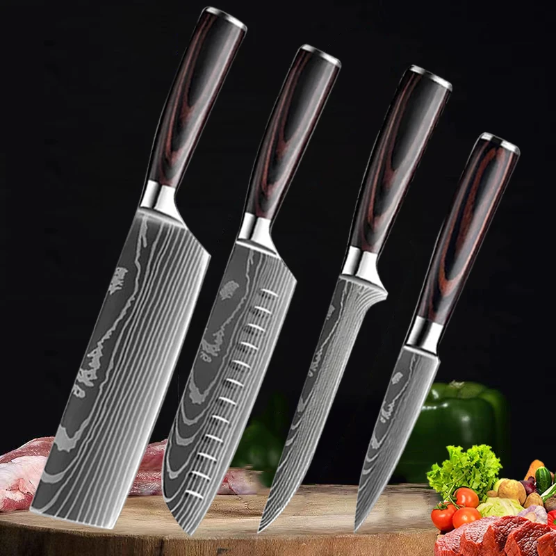 

Кухонные ножи Santoku, профессиональный шеф-нож, японский сашими, брикет ножа для пилинга и нарезки мяса