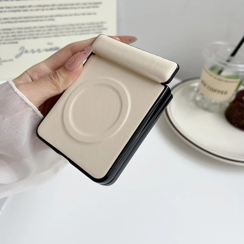 Schlanke Leder Handyhülle Mit Magnetring Für Samsung Galaxy Flip_voghion.com