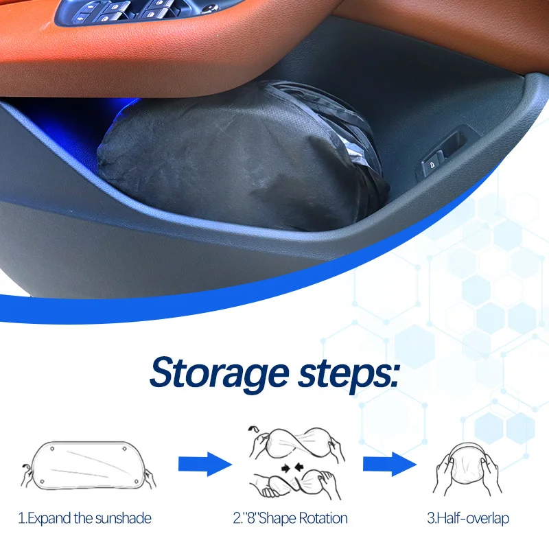 Car Windshield Sun Shade For Peugeot 2008 Sunshade Summer Visor Protector Foldable Blocks UV Rays Protection Accessories car sunshade windshield sunshade windshield sun shade