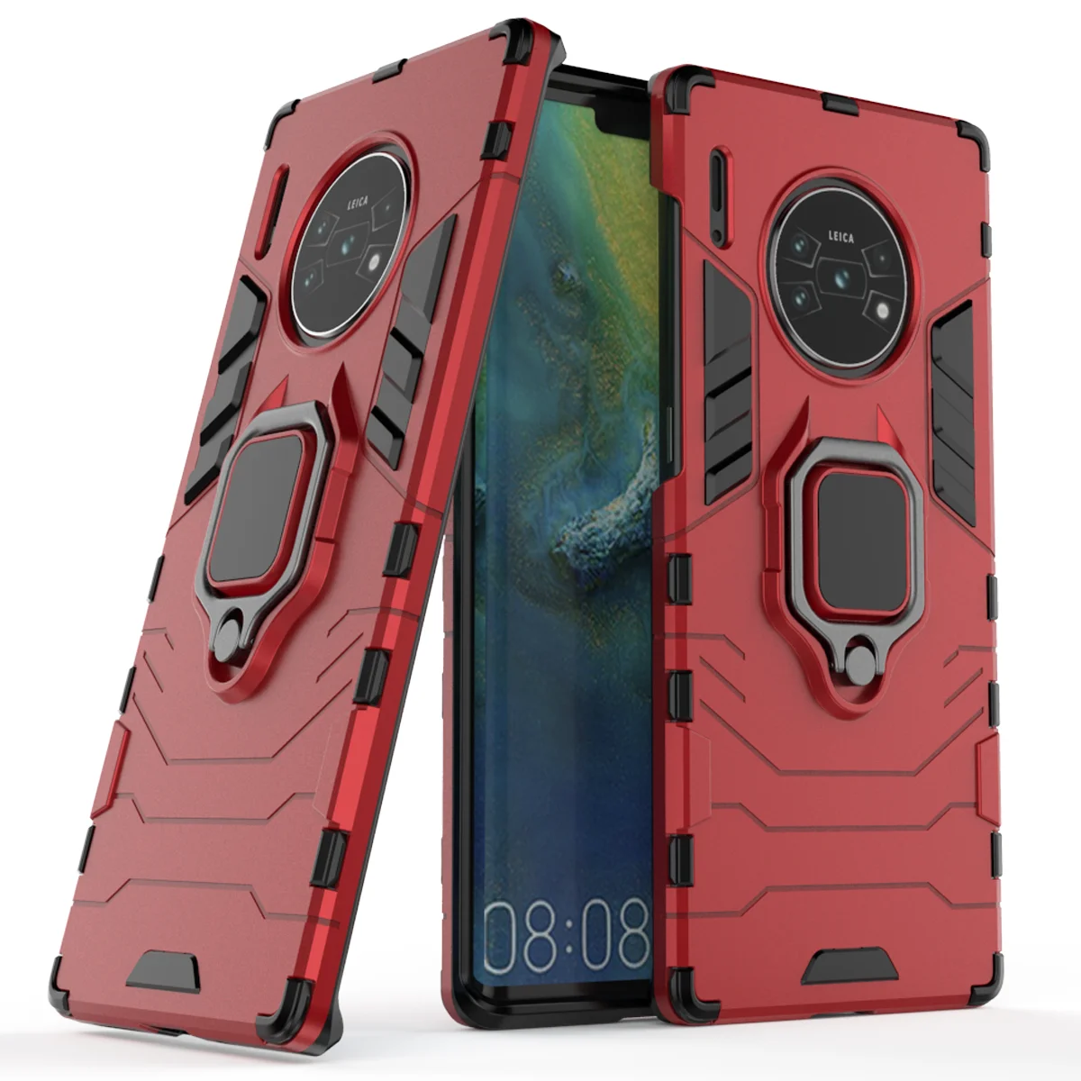 Armor Shockproof Case with Metal Ring Stand and Bumper Protection
