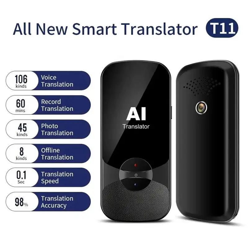 

T11 Offline Translator 106 Languages Photo Translator Instant Voice Translator Portable Languages Translator Without Internet