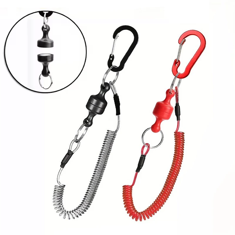 Cordon télescopique magnétique anti-perte pour outils - Sécurisez vos équipements de pêche en extérieur