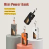 Mini Keychain Digital Display Power Bank Comes with Cable PD 20W 5000mah Fast Charging for IPhoneSamsung Xiaomi External Battery 1
