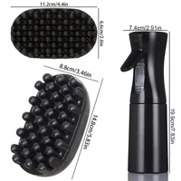 Lot de 2 brosses éponge torsadées pour cheveux bouclés avec vaporisateur, outils de coiffure afro pour dreadlocks et boucles africaines, pour salon 2