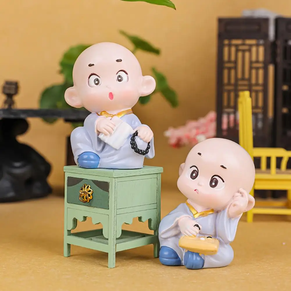 Resina Colorata Piccolo Monaco Resina Monaco Ornamento Resina Colorata Sculture Di Monaco Per La Decorazione Di Auto Di Casa Simpatiche Piccole Statue