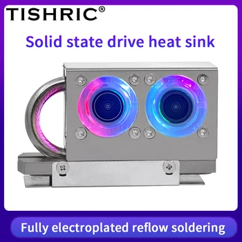 TISHRIC M.2 SSD Radiatore con ventola 3Pin 7000RPM Raffreddamento Dissipatore di calore per unità a stato solido per PC desktop M.2 2280 SSD Ventola colorata
