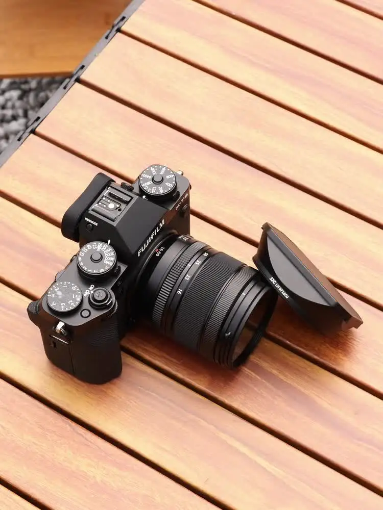 Paraluce Metallico JJC Per Fujifilm XF 16mm F2.8 R WR – Baionetta, Nero, Con Copriobiettivo E Filtro 49mm