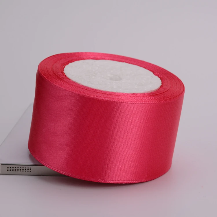 Satin Ribbons Ribbon Decoration Ribbon Supplies Satin Ribbon 6-10-15-20-25-40-50mm Rose Red Fushia Satin Ribbons DIY Handmade Bows Crafts Material Christmas Party Gift Wrapping Ribbon Tape
