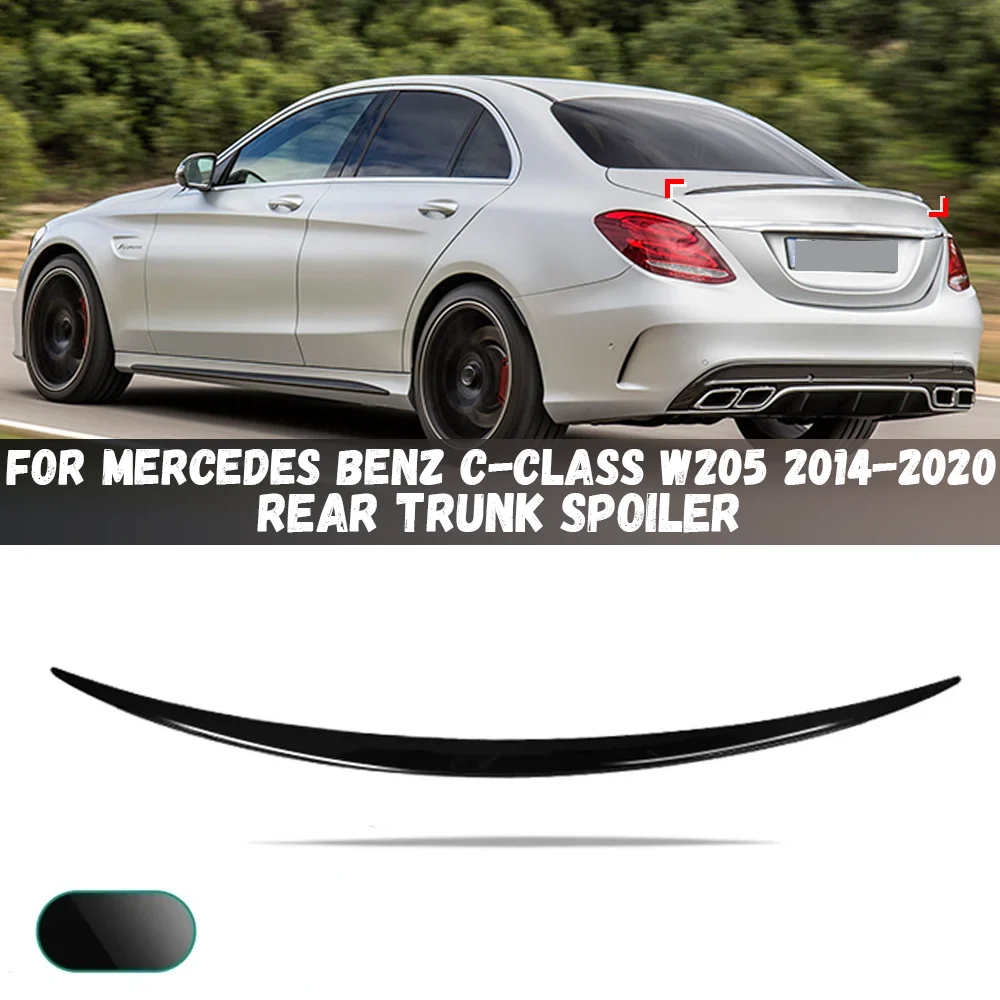 Для Mercedes Benz C-class W205 C180 C200 C300 C43 C63 2014-2020 крышка багажника автомобильный спойлер Крылья тюнинг внешние аксессуары