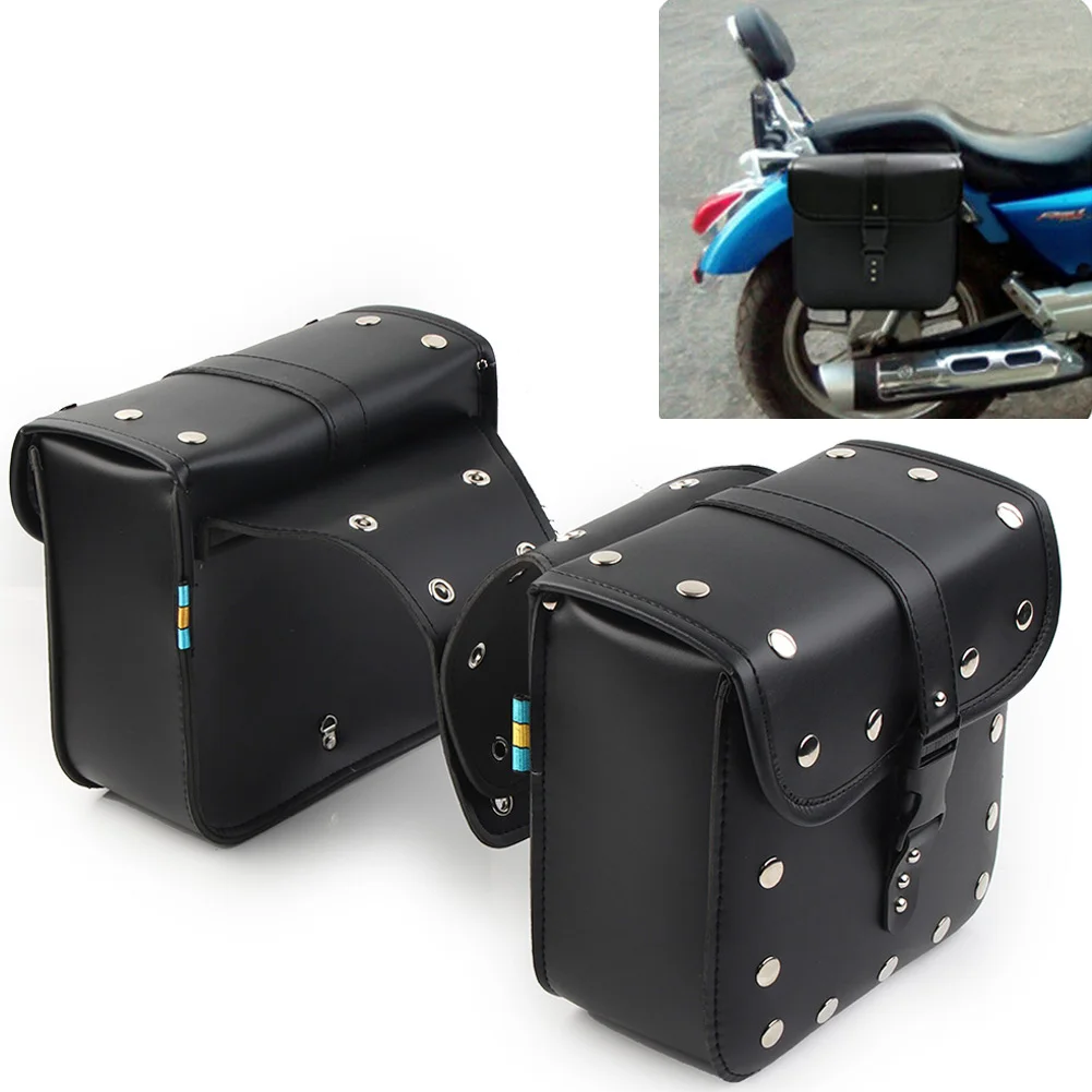 

1Pair Universal Motorcycle Saddle Bags Side Storage Luggage Bag Fork Tool Pouch For Harley Honda Kawasaki Yamaha BMW etc.