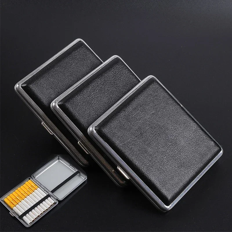 

Leather Cigarette Storage Box Waterproof Pocket Tobacco Case Double-open Cigarette Holder Smoking Accessories Gifts for Men
