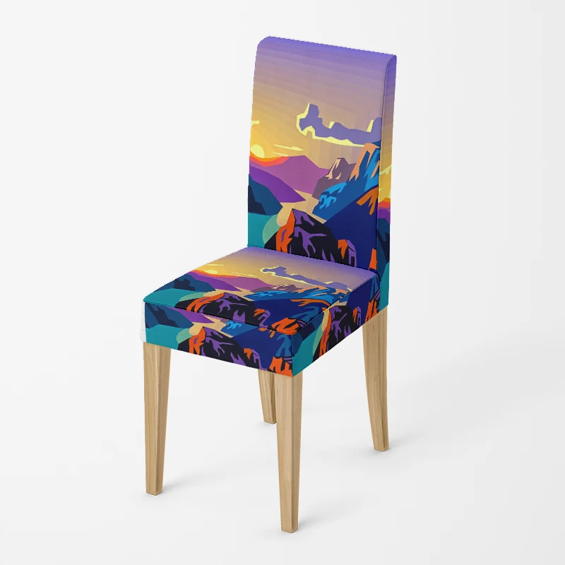 Home chair cover Chairs for kitchen Covers chairs Anime adjustable dining elastic fabric chairs covers chair cover for wedding