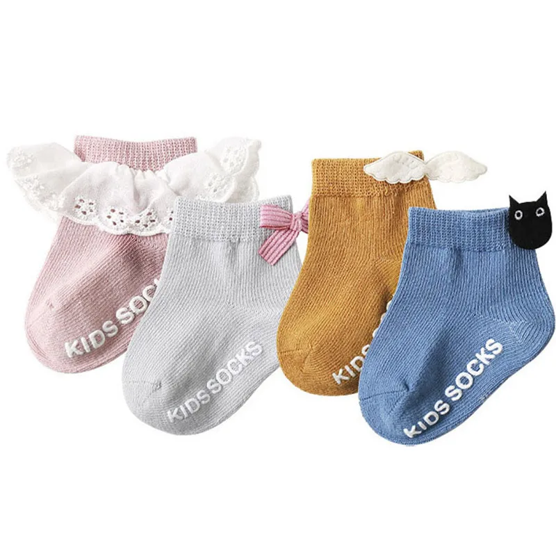 niños pequeños y niñas estampado de animales ELUTONG Calcetines antideslizantes para niños pequeños 12 pares de calcetines de ABS antideslizantes para bebés 