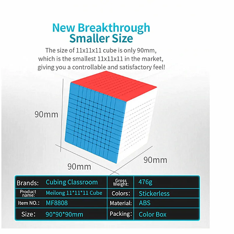 

[Picube] Moyu meilong 11x11x11 magic cube 11x11 speed cube Puzzle Cubes Toys Professional Puzzle Toys For Children Gift Cube toy