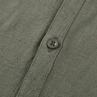 Hot Male Summer Cotton Linen Shirt Solid Casual Oversized Loose Long Sleeve Top Men Turn Down Collar Green Shirts Fashion Blusa - Image 6