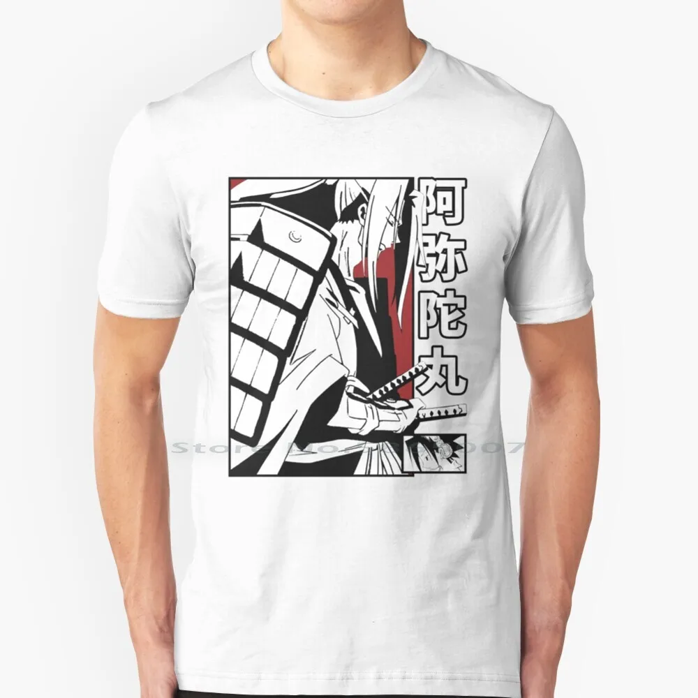 Amidamaru (Ghost) E Yoh (Re Sciamano 2021 ) ? Maglietta 100% Cotone Guardian Ghost Spirit Of Earth Asakura Yoh Anna Kyouyama