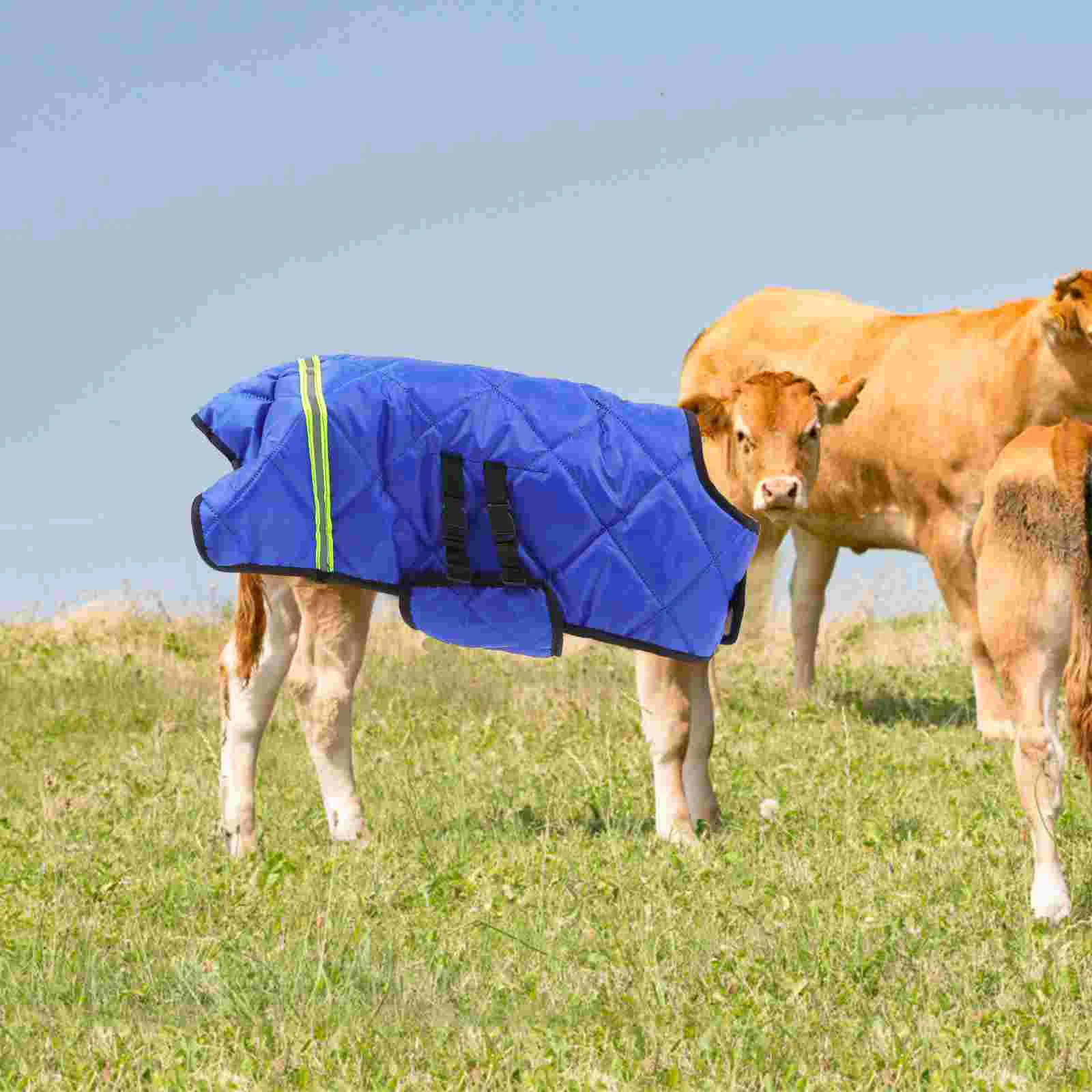 Thickened Fleece Calf Vest Warm Coat Waterproof Ranch Vest Winter Goat Coat Pasture Supplies Horse Care Products Farm 5