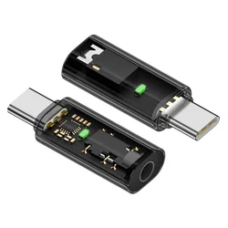 Universal USB - C to 3.5mm Audio Adapter - High - Quality Earphone AUX Connector (Black)
