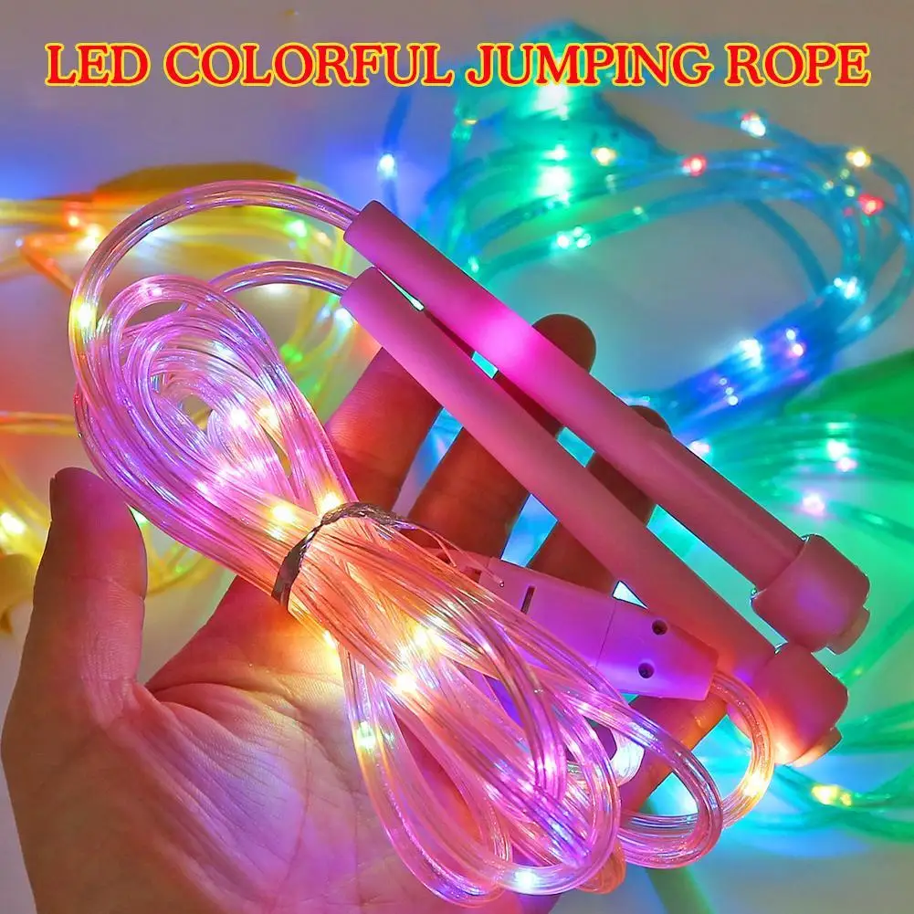 Fashion Illuminated Jump Rope With LED Light Fitness Body 4 Exercise Equipment Color Rope Loss Weight Sports D1D8-jump rope