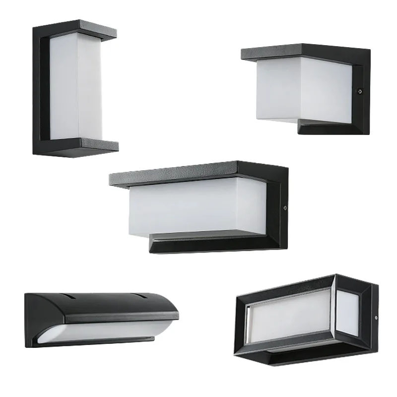Outdoor E27 LED Aluminum Frame Wall Light 85-265V IP65 Waterproof Porch Lamp Garden Exterior Decor Sconce Lamp 12W 15W 20W 25W wall light,outdoor porch light