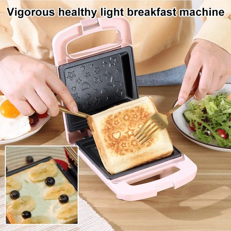 Sandwich machine breakfast machine household frying machine multi-function heating toaster 5