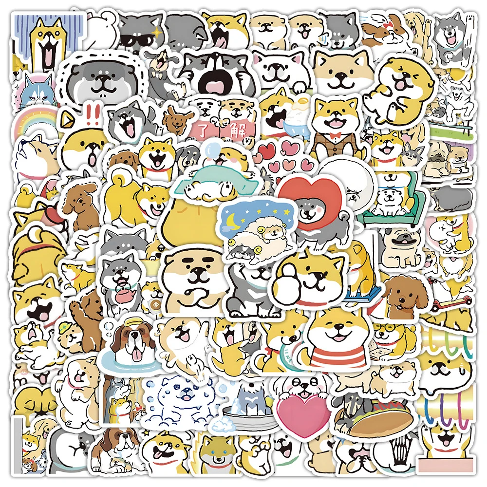 

10/30/50/100pcs Cute Doge Cartoon Graffiti Stickers Decals Kids Toys DIY Laptop Luggage Suitcase Phone Fridge Decoration Sticker