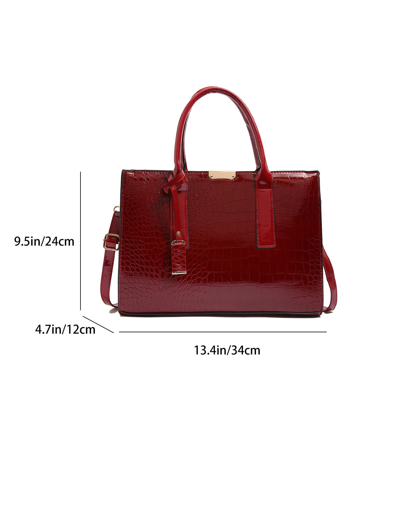 Crocodile Women's Crossbody Patent Leather Women's Messenger Bag Bag High Quality Ladies Handbag