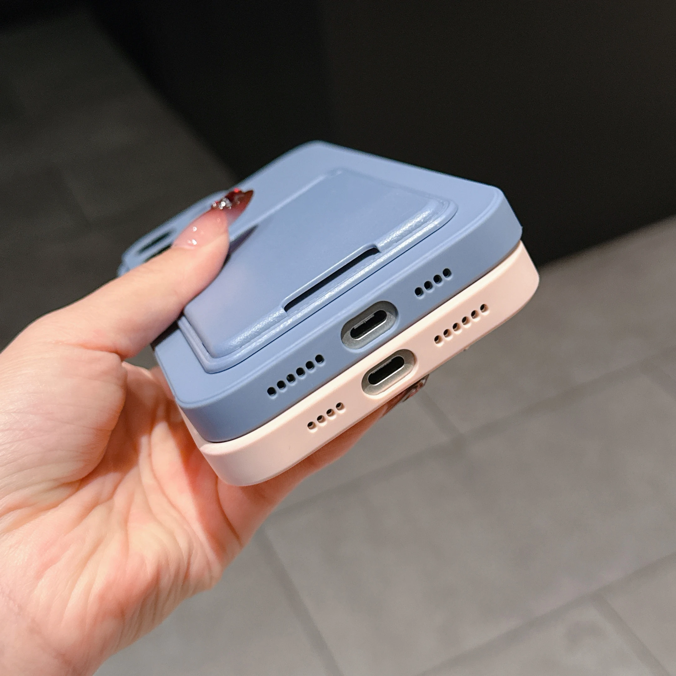 Premium Wallet Cover with Card Slot Holder - Soft Silicone Case