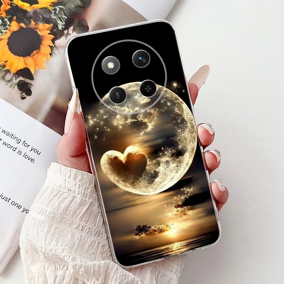 Colorful Painted Clear Silicone Case for Honor Smartphone - Soft Protective Cover