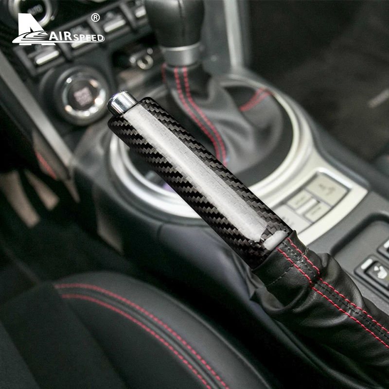 Real Hard Carbon Fiber Sticker for Subaru BRZ Toyota 86 Car Replace Handbrake Grip Hand Brake Cover Handle Interior Accessories