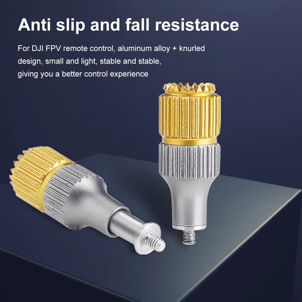 Thumb Sticks Aluminum Alloy Remote Controller Joystick Rocker Telescopic Adjustment for DJI FPV Remote Control Drone Accessories