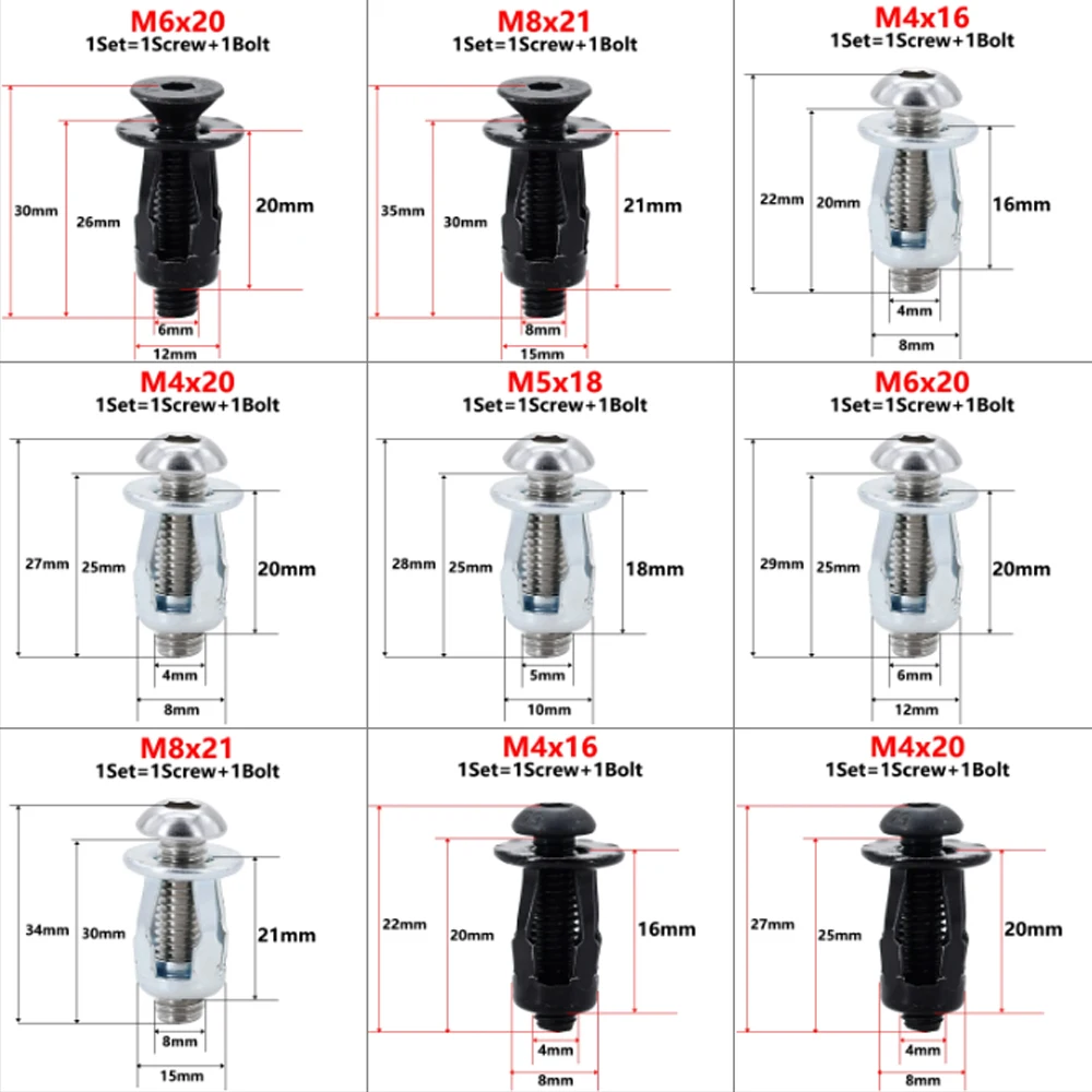 Description Picture 6 of item20/30Set Petal Shape Jack Nuts Screw Bolt Kit Rivet Nuts Expansion Metal Rivetnut Panel License Plate Clamp Lock Nut M4 M5 M6 M8