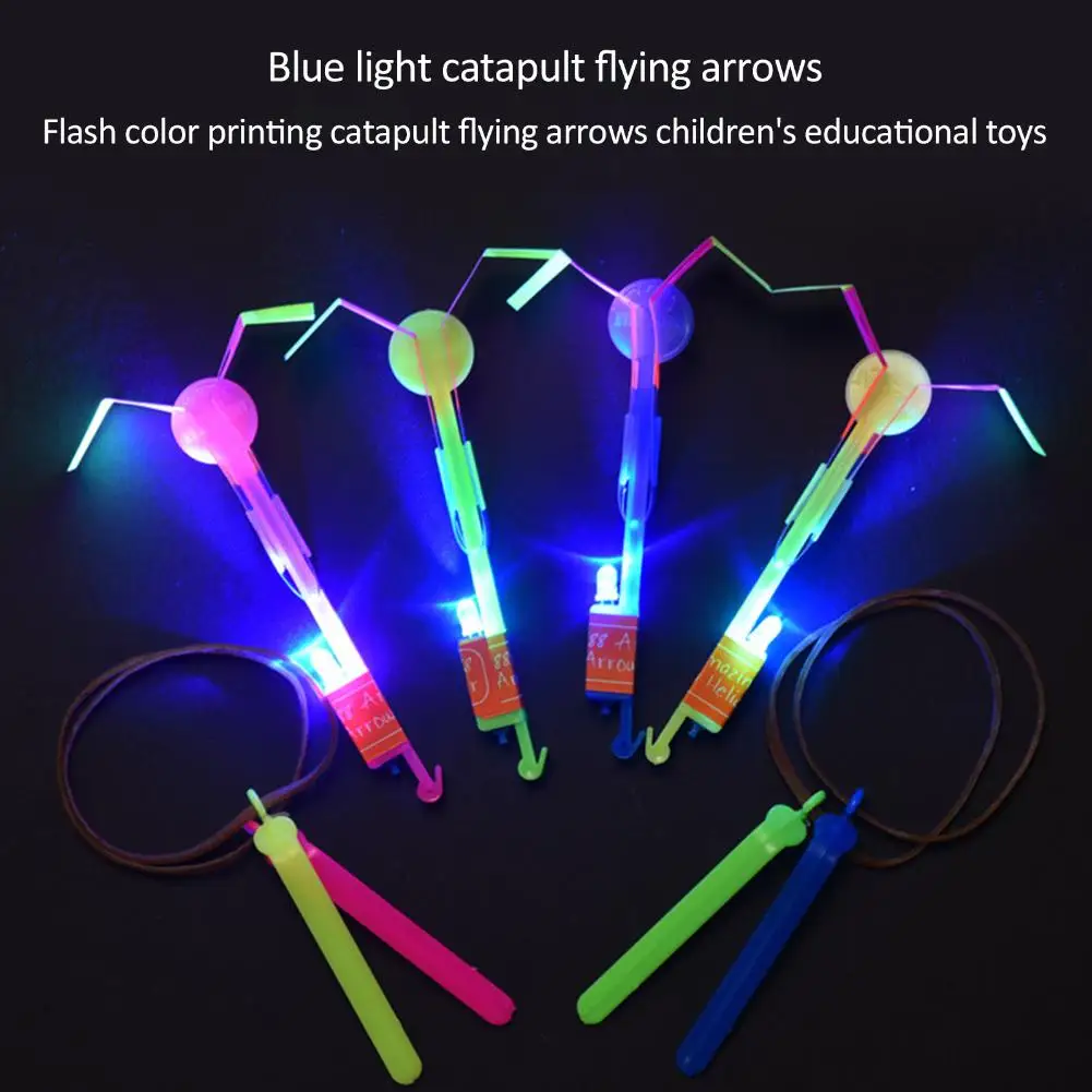 Flèches volantes LED drôles, fronde Shoous, jouet volant, flash extérieur,  hélicoptère à lumière bleue, catapulte, jouets élastiques, accessoires de  fête - AliExpress