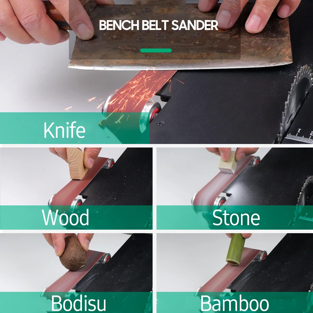 Table Saw Belt Sander 2 In 1 Machine Kit Variable Speed Circular Bench Saw