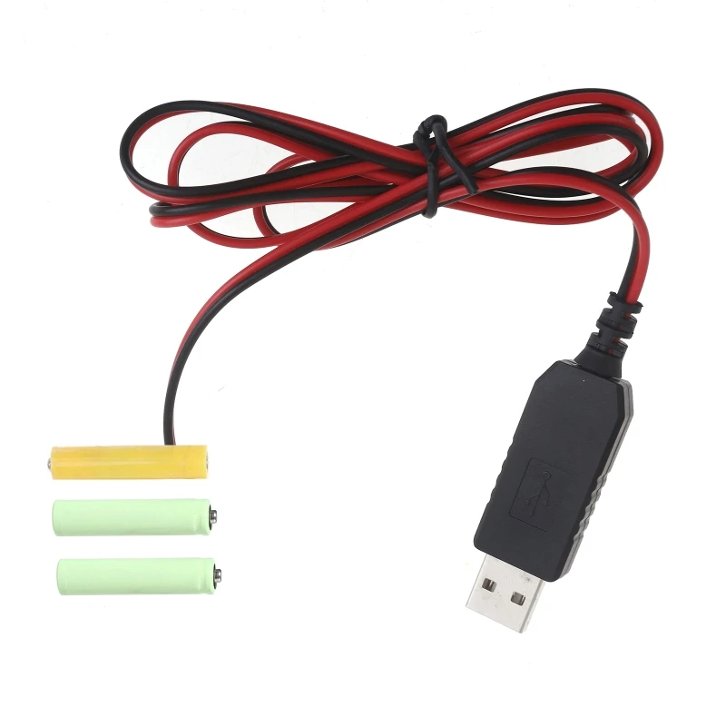 

USB 5V2A to 4.5V Dummy Battery Power Cable For 3x 1.5V LR03 AAA Battery Eliminators for Electronic Toy Remotes Drop Shipping