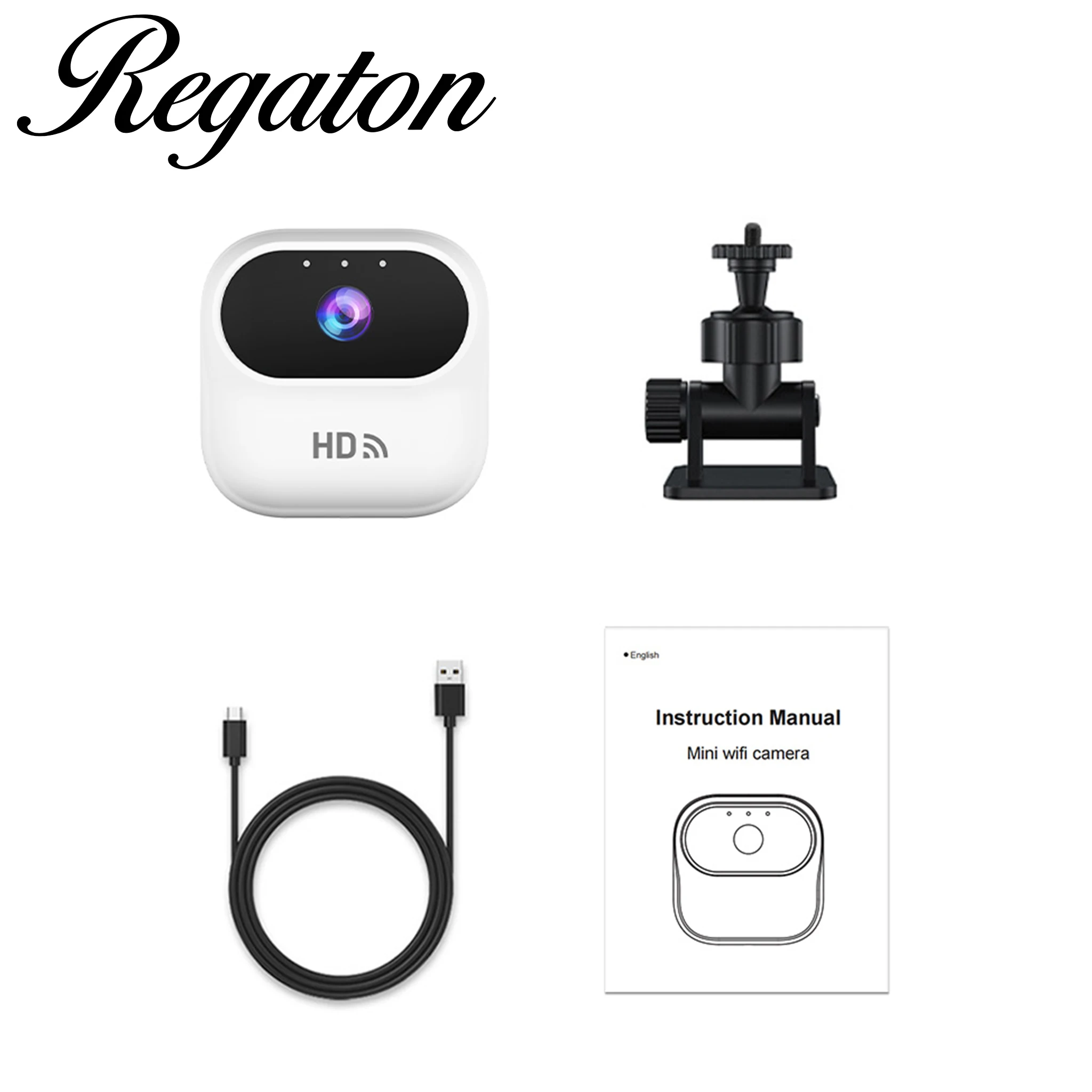 Câmera Mini WiFi HD Inteligente, Dispositivo de Vigilância de Vídeo para Segurança Doméstica com Rastreamento de Movimento e Monitoramento Remoto Sem Fio