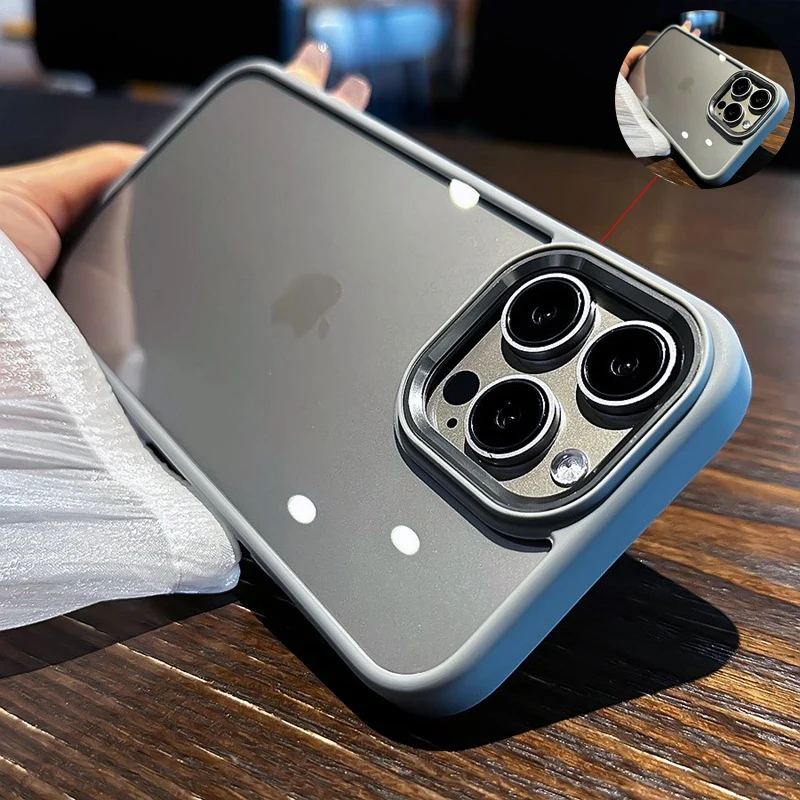

Luxury Acrylic Clear Armor Wireless Charging Phone Case For iPhone 15 14 13 12 11 Pro Max Plus Magnetic Shockproof Bumper Cover