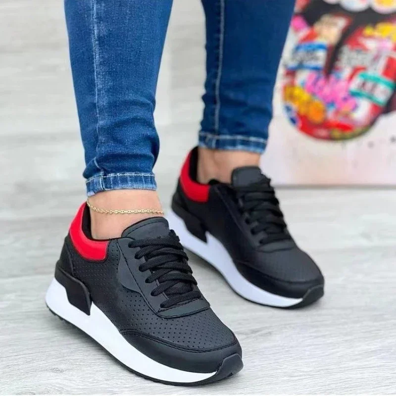 Zapatillas De Deporte مع حبال للنساء ، كتلة ملونة...