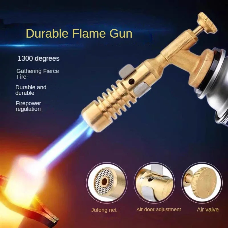 Gas Torch Multifunction Welding-Burner Welding Gas Burner Flame Gas Torch Flame Gun Blow for BBQ Camping Cooking Lighter Heating Camping