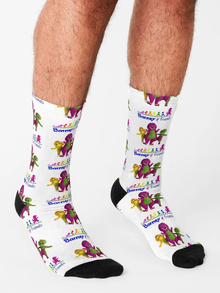 Barney the dinosaur and friends Socks winter thermal socks cartoon socks Socks For Women Men's