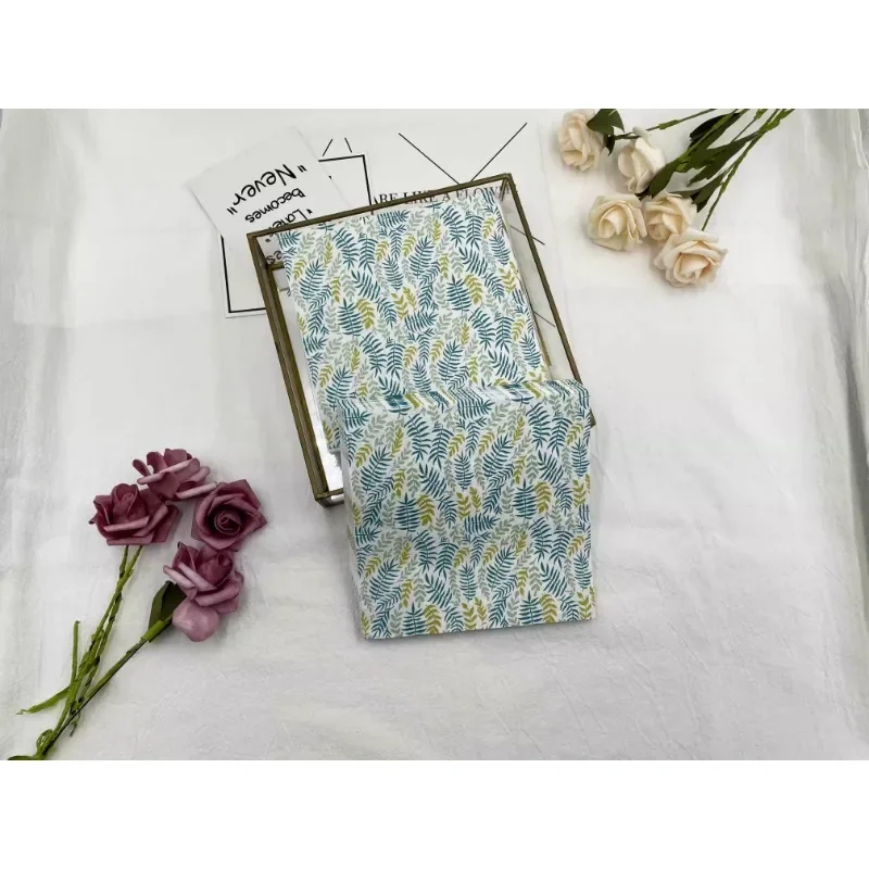 20pcs/pac Colorful Printed Napkins 2 Layer Leaf Flower Paper Party Wedding Folding Disposable Wine Glass Placemats 2 Ply 33*33cm