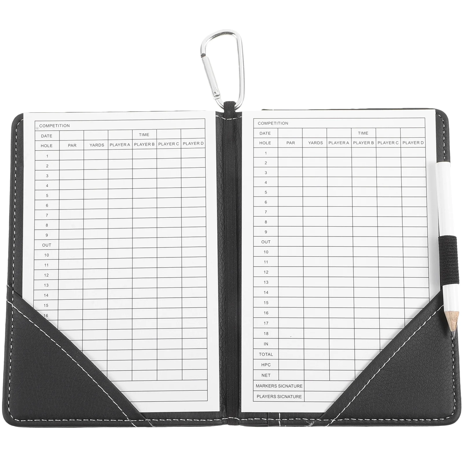 

Note Book Golfs Balls Record Scorebook Accessories Recording Portable Golfing Stylish Scorecards Holder Keeping