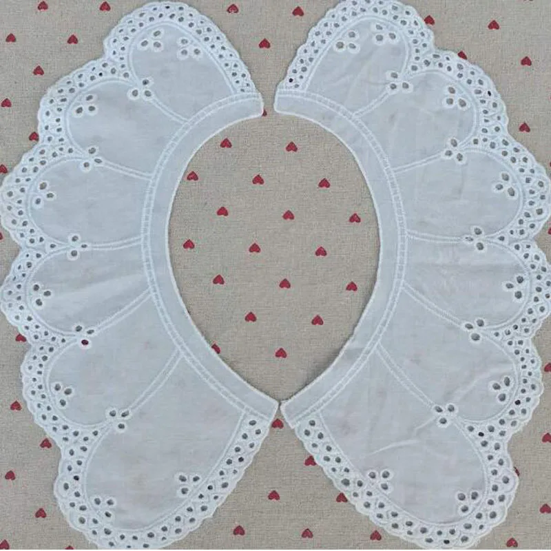 Flower Cotton Embroidery Lace Fabric DIY applique collar trim ribbon neckline craft Sewing Womens dresses Cloth decor lace fabric lace ribbon lace sewing supplies lace decoration lace accessories lace sewing accessories
