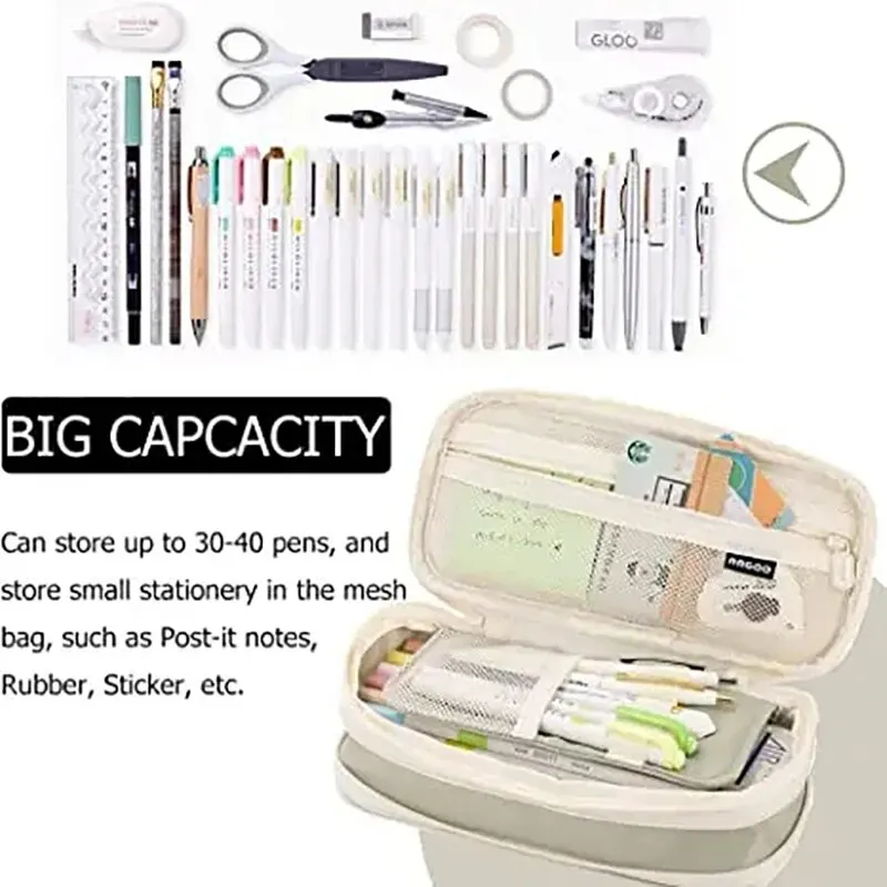 Kawaii Pencil Cases Large Capacity Pencil Bag Pouch Holder Box For Girls Office Student Stationery Organizer School Supplies pencil cases,stationery box,pen storage bag,pencil holder