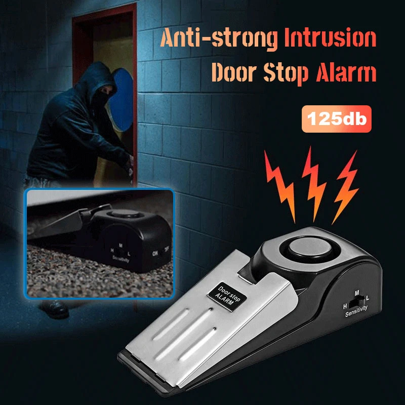 125 Db Antitheft Burglar Stop System Security Home Wedge Shaped Door